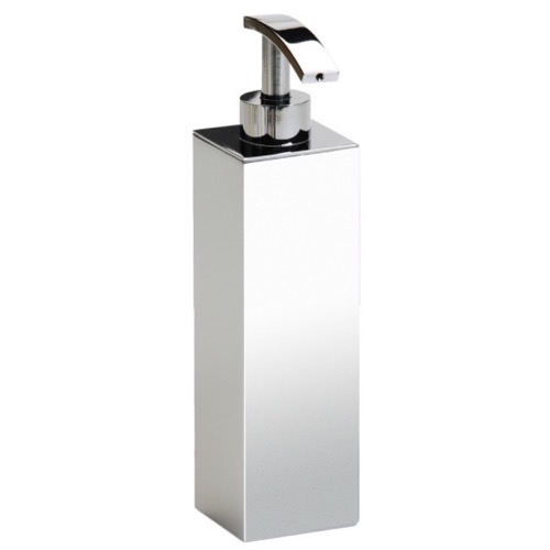 Soap Dispenser, Tall, Squared, Chrome, Gold or Satin Nickel Windisch 90102